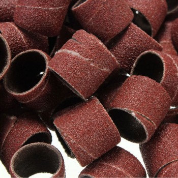 Hot 10Pcs Dremel Accessories Grit 80# Sanding Bands +1pc 3.17mm Sander Drum Mandrel Rotary Tool Nail Drill Bits Electrical Tools