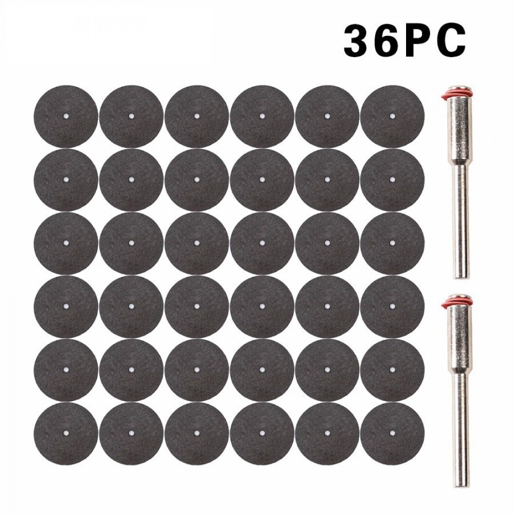 36pcs Resin Cut-off Wheel Cutting Disc Kit For Dremel Rotary Hobby Tool Bit Dremel accessories +2 pcs mandrel