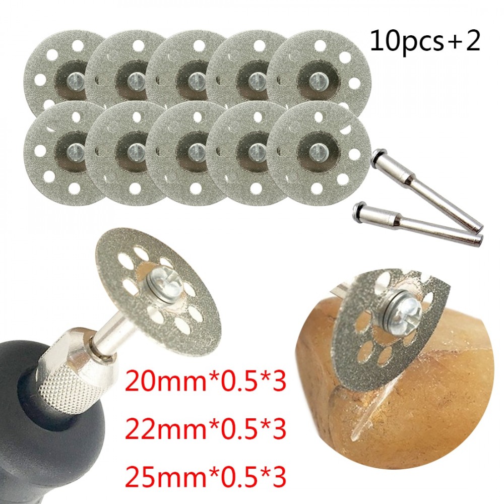 10pcs/5pcs Dremel Diamond Grinding Wheel Saw Cutting Abrasive Disc For Dremel Rotary Tools Accessories with Mandrel