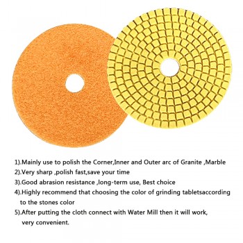 4 Wet Diamond Grinding Disc Rotary Abrasive Tool Sanding Disc Polishing Wheel Pad Concrete Stone Circular Sandpaper