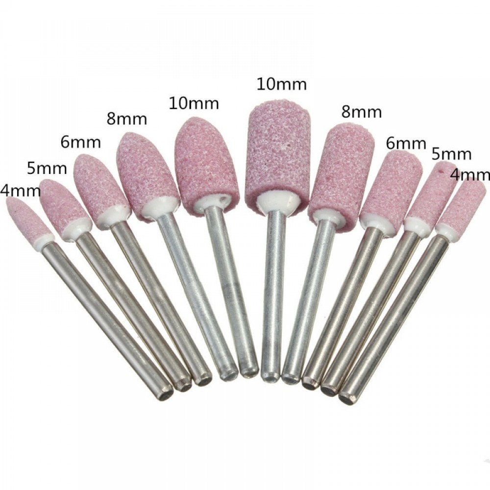 10pcs 1/8 Mini Shank Abrasive Mounted Stone Polish Grinding Wheel Rotary Tools for Rotary Abrasive Tools