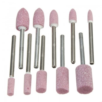 10pcs 1/8 Mini Shank Abrasive Mounted Stone Polish Grinding Wheel Rotary Tools for Rotary Abrasive Tools