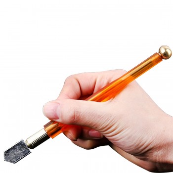 Glass Cutting Tool Diamond Glass Cutter Antislip Metal Handle Steel Blade Oil Filled Bottle Glass Cutter