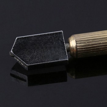 Glass Cutting Tool Diamond Glass Cutter Antislip Metal Handle Steel Blade Oil Filled Bottle Glass Cutter