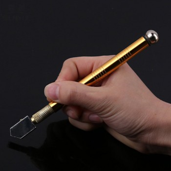 Professional Metal Handle Steel Glass Rhinestone Self-lubricating Oil Feed Tipped Glass Cutter Cutting Craft Glazing Tool