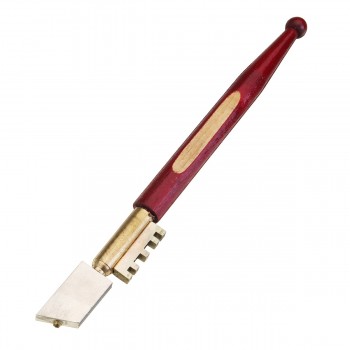 doersupp Portable Glass Cutter Self-Lubricating Carbide Wheel Blade Diamond Tip Glass Cutter Knife Wooden Handle Tool