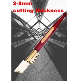 doersupp Portable Glass Cutter Self-Lubricating Carbide Wheel Blade Diamond Tip Glass Cutter Knife Wooden Handle Tool