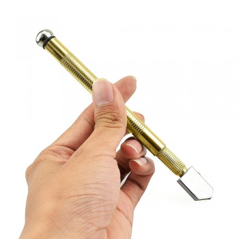 NEWACALOX Durable Diamond Antislip Metal Handle Steel Blade Oil Filled Glass Bottles Cutter Cutting Tool Best Promotion Tipped