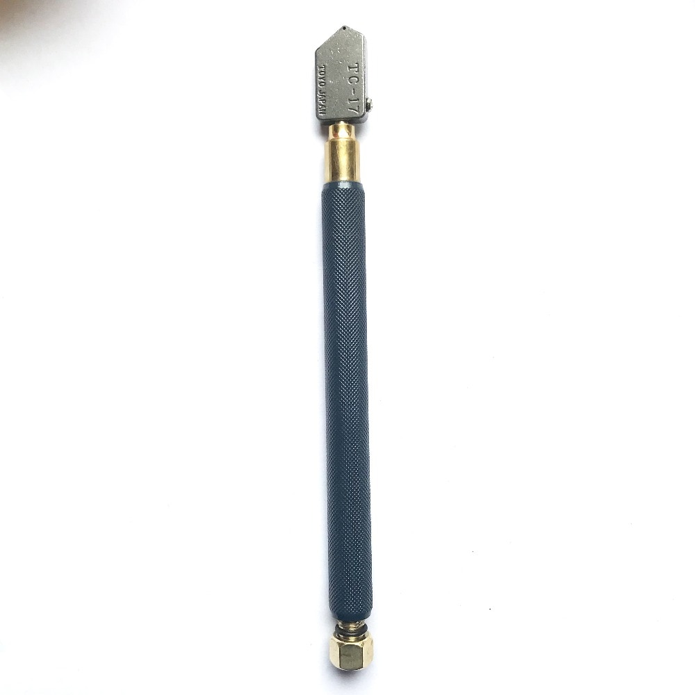 Hexagonal Tail TC-17 B TOYO Glass Cutter Metal Handle Narrow Cutter Head for 3-10mm Straight Glass Cutting