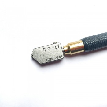 Hexagonal Tail TC-17 B TOYO Glass Cutter Metal Handle Narrow Cutter Head for 3-10mm Straight Glass Cutting