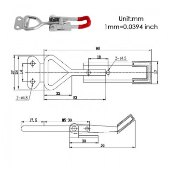 1pc GH-4001 Quick Toggle Clamp Clip Holding Metal Latch Clip High Strength Toggle Clamp Hand Tool For Machine Operation