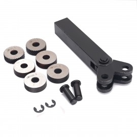 7pcs Steel Knurling Tool 0.5/1/2mm Diagonal Dual Wheel Linear Knurl Set Lathe Cutter Machine Tools Accessories