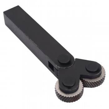 7pcs Steel Knurling Tool 0.5/1/2mm Diagonal Dual Wheel Linear Knurl Set Lathe Cutter Machine Tools Accessories