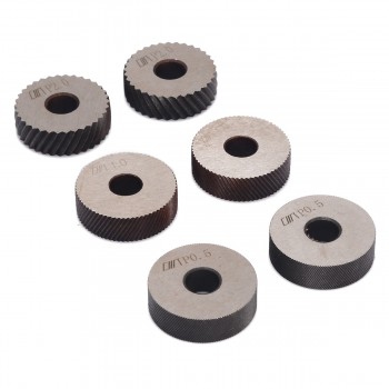 7pcs Steel Knurling Tool 0.5/1/2mm Diagonal Dual Wheel Linear Knurl Set Lathe Cutter Machine Tools Accessories