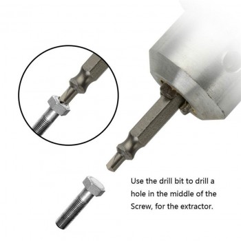 4pcs Screw Extractor Drill Bits Guide Set Broken Soeed Out Damaged Easy Out Bolt Stud Remover Tool