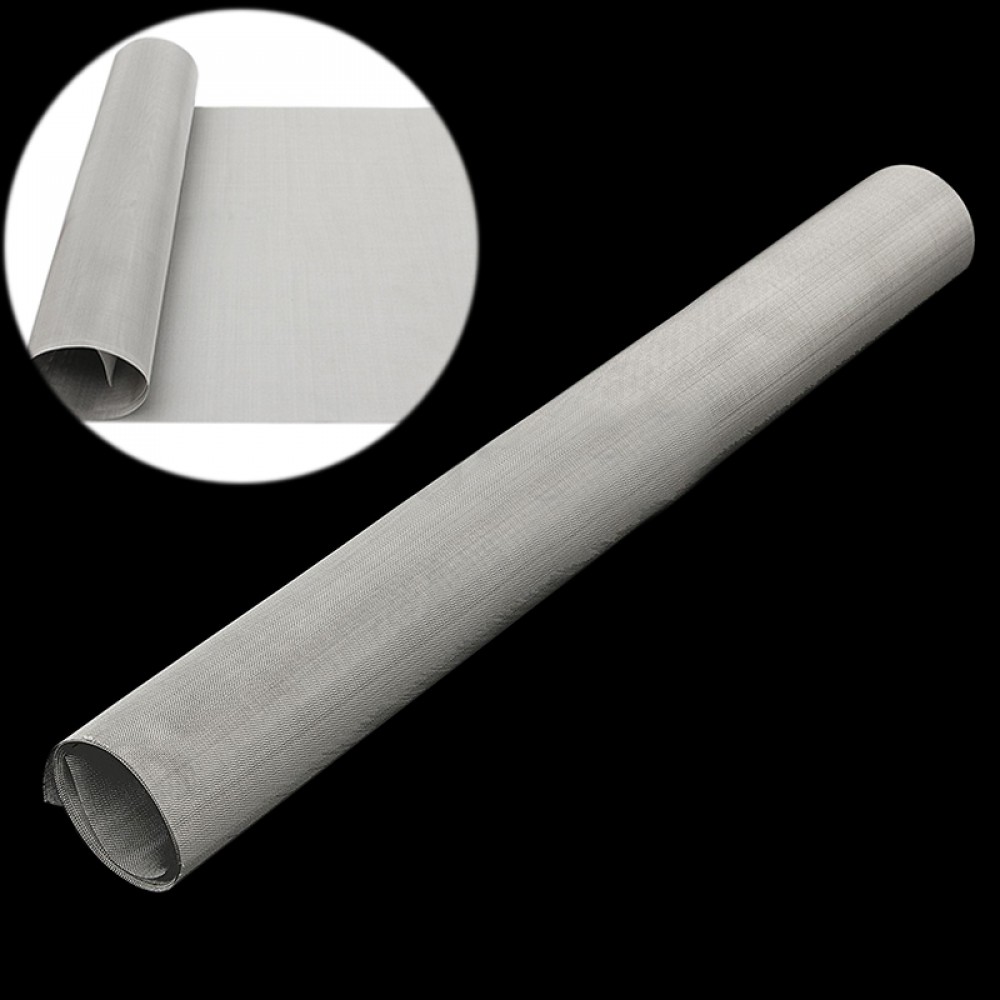 50 Mesh Filtration Woven Wire 304 Stainless Steel Screening Filter 40 x 90cm Silver