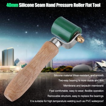 1 Pcs Hand Roller 40mm Silicone High Temperature Resistant Seam Hand Pressure Roller Roofing PVC Welding Tool