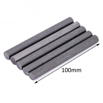 5pcs 99.99% Graphite Electrode Cylinder Rods Bars Black Electrodes Crucible Stirring Rod for Spot Welding Tools 100x10mm