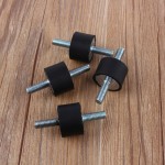 4pcs/lot M8 M10 Rubber Shock Absorber Double Male Thread Rubber Anti Vibration Isolator Durable