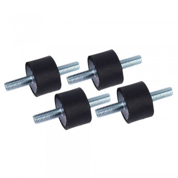 4pcs/lot M8 M10 Rubber Shock Absorber Double Male Thread Rubber Anti Vibration Isolator Durable