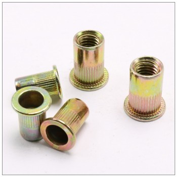 MXITA carbon steel Rivet Nuts M3 M4 M5 M6 M8 M10 M12 Flat Head Rivet Nuts Set Nuts Insert Reveting Multi Size Collocation
