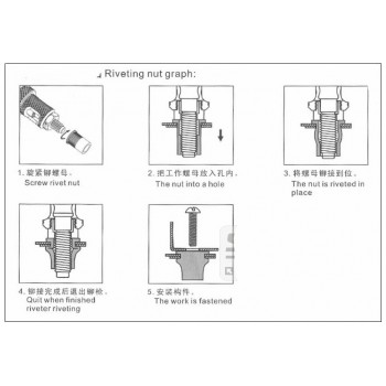 MXITA Riveter Nut Gun  12 Blind AUTO  Riveter Nut tool Heavy Hand INSER Rivet NUT Tool Manual Mandrels M3 M4 M5 M6 M8 M10