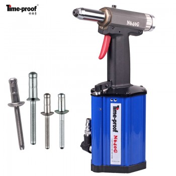 Time-proof  N640G Air Riveter for Hemlok Structural Rivets 4.8-6.4mm Pneumatic Hydraulic Riveting Tool  Rivet Gun