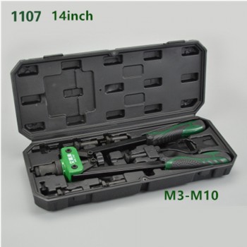Free shipping 14 Blind Rivet Nut Gun Heavy Hand Inser Nut Tool Manual Mandrels M3 M4 M5 M6 M8 M10 With A Luxury Box Rivnut Gun
