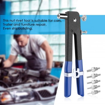 86pcs Hand Riveter Nut Rivet Gun Kit M3-M8 Manual Threaded Nut Rive Tool kit Stainless Steel Nuts Metric Thread For Screws