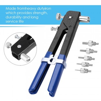 86pcs Hand Riveter Nut Rivet Gun Kit M3-M8 Manual Threaded Nut Rive Tool kit Stainless Steel Nuts Metric Thread For Screws