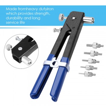 86pcs/Set Blind Rivet Gun Heavy Duty Nut Threaded Insert Hand Riveting Kit M3-M8 Rivet Nuts Nail Gun Household Repair Tools