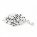 UXCELL 50Pcs/lot 3mm Diameter Steel Wire Rope Aluminum Ferrules Sleeves Clip Fitting Cable Crimps 9x6mm