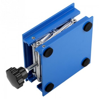 100 x 100mm Lab Lifting Platform Stand Rack Scissor Jack Lifter Blue Electroplated Aluminum Lab Jack Lifter