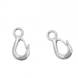 2x Stainless Steel 0.2T Eye Hook Clevis Safety Latch for Winch Cable UTV/ATV
