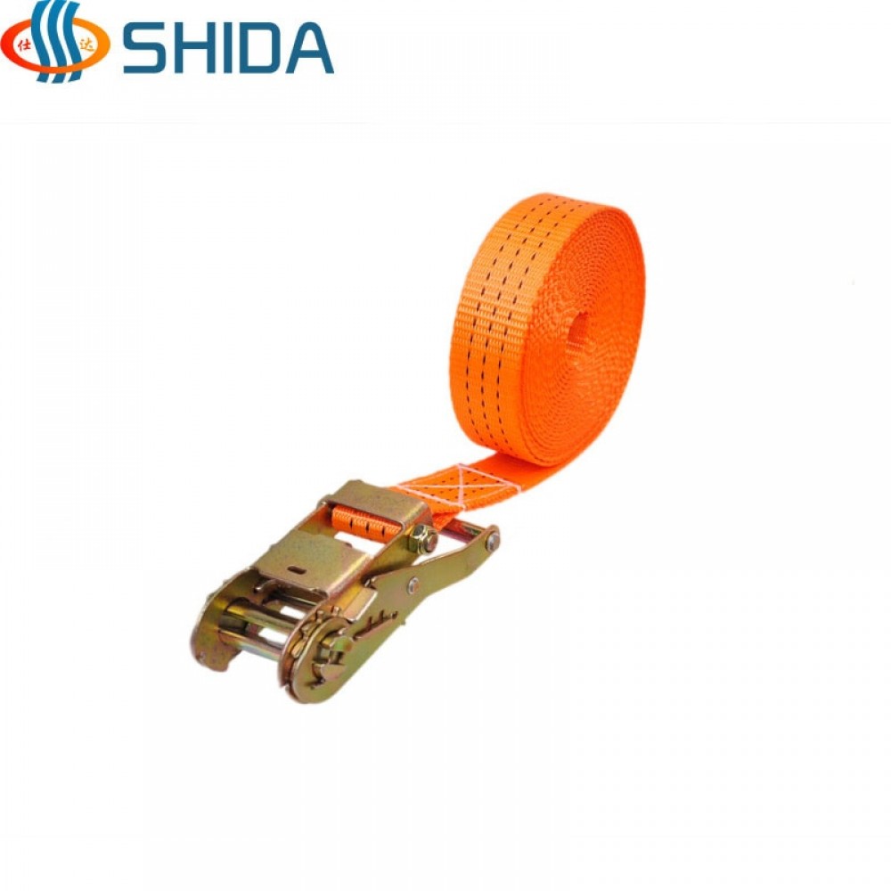 1 PCS 1.5 inch 3.8 cm x 1.5 - 12 Meters Cargo Lashing Straps Ratchet Tie Down for Moving Appliances, Lawn Equipment, Motorcycle