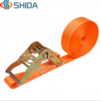1 PCS 1.5 inch 3.8 cm x 1.5 - 12 Meters Cargo Lashing Straps Ratchet Tie Down for Moving Appliances, Lawn Equipment, Motorcycle