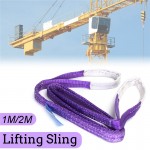 1000KG/1 Ton 1M/2M Lifting Sling Polyester Duplex Sling Towing PULL Strap 27mm Lifting Sling