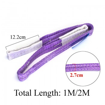 1000KG/1 Ton 1M/2M Lifting Sling Polyester Duplex Sling Towing PULL Strap 27mm Lifting Sling