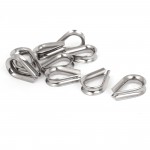 UXCELL Stainless Steel 5Mm 3/16 Standard Wire Rope Cable Thimbles Rigging Tool 10Pcs