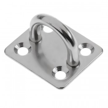 304 Stainless Steel 5mm Thick Ring Square Sail Shade Pad Eye Plate Boat Rigging 6pcs Dropshipping