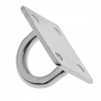 304 Stainless Steel 5mm Thick Ring Square Sail Shade Pad Eye Plate Boat Rigging 6pcs Dropshipping