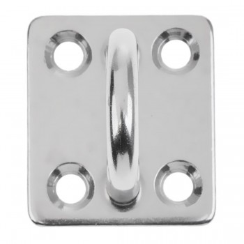 304 Stainless Steel 5mm Thick Ring Square Sail Shade Pad Eye Plate Boat Rigging 6pcs Dropshipping