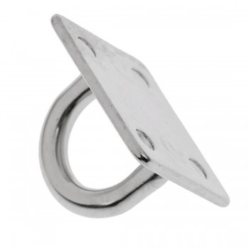 304 Stainless Steel 5mm Thick Ring Square Sail Shade Pad Eye Plate Boat Rigging 6pcs