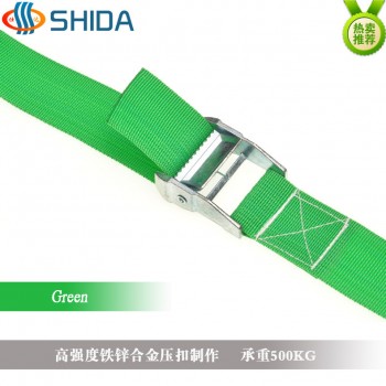 1pcs 5cm * 7Meters Metal Cargo Lashing Polypropylene Webbing Strap, Hold Ratchet Tie Down with Cam Buckle Winch Strap
