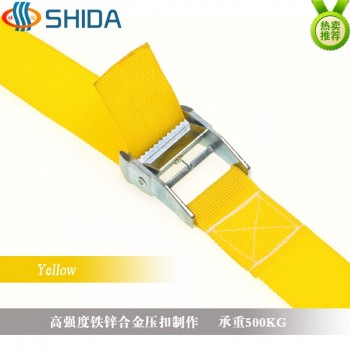1pcs 5cm * 7Meters Metal Cargo Lashing Polypropylene Webbing Strap, Hold Ratchet Tie Down with Cam Buckle Winch Strap
