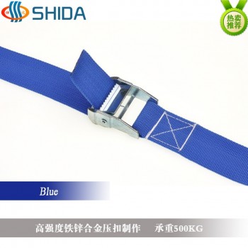 1pcs 5cm * 7Meters Metal Cargo Lashing Polypropylene Webbing Strap, Hold Ratchet Tie Down with Cam Buckle Winch Strap