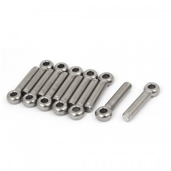 Hot Sale UXCELL 12Pcs/pack M8 X 40mm 304 Stainless Steel Machine Shoulder Lift Eye Bolt Rigging Lifting Tools amp; Accessories
