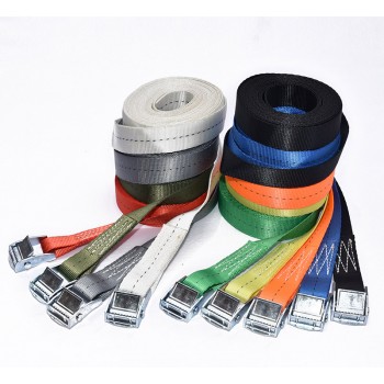 Free shipping 2pcs/lot 25mm 250kgx3M metal cam buckle tie down ratchet cargo lashing