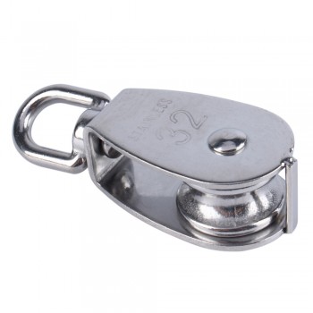 4Pcs/Set M15/M20/M25/M32 Stainless Steel Pulleys Heavy Duty Steel Single Wheel Swivel Lifting Rope Pulley Block For Wire Rope