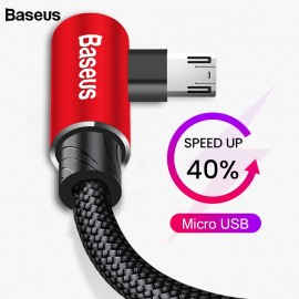 Baseus 90 Degree Micro USB Cable Fast Charging Charger Data Cord Microusb Cable For Samsung Xiaomi Android Mobilie Phone Cables